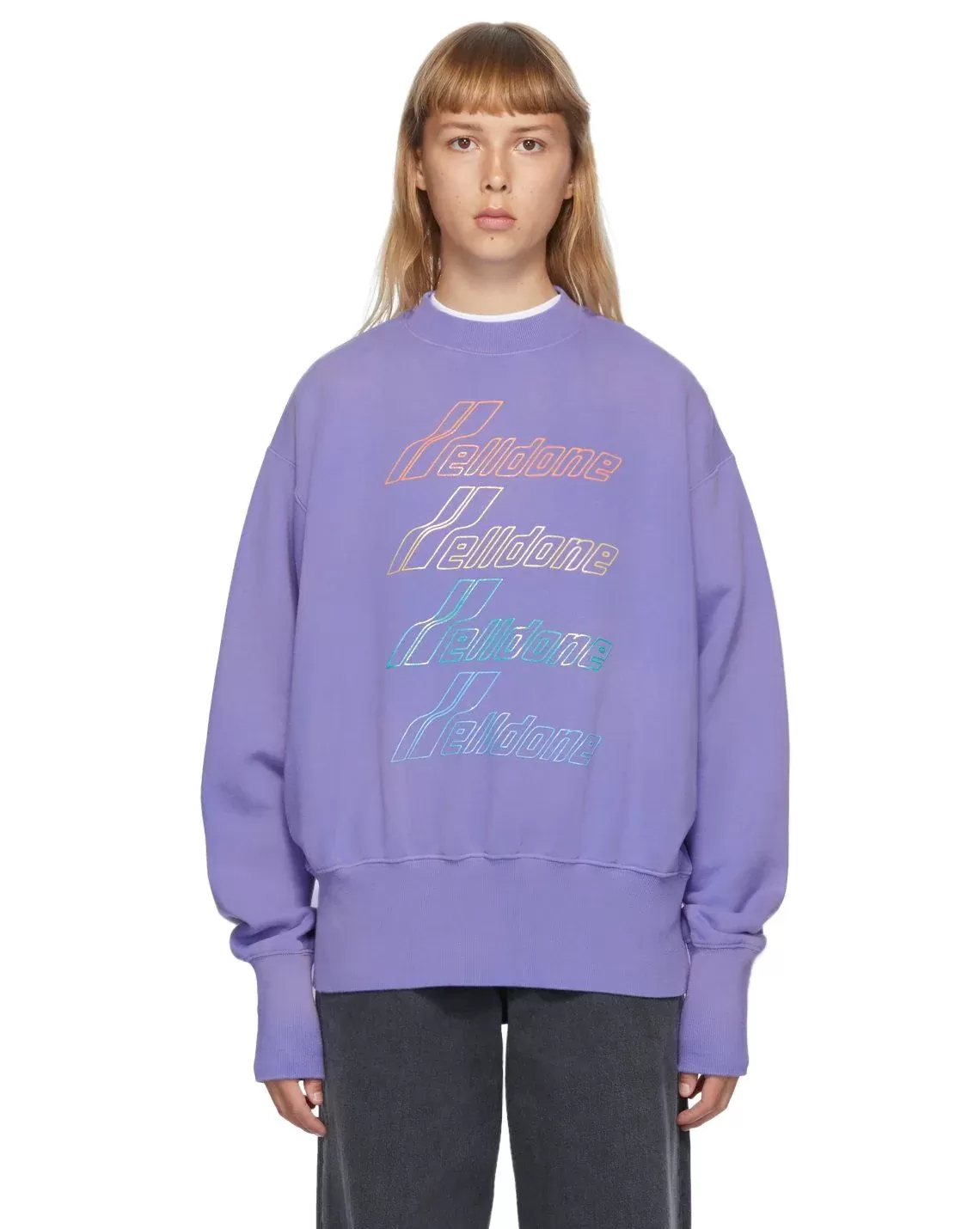 We11done Iridescent Logo Sweatshirt