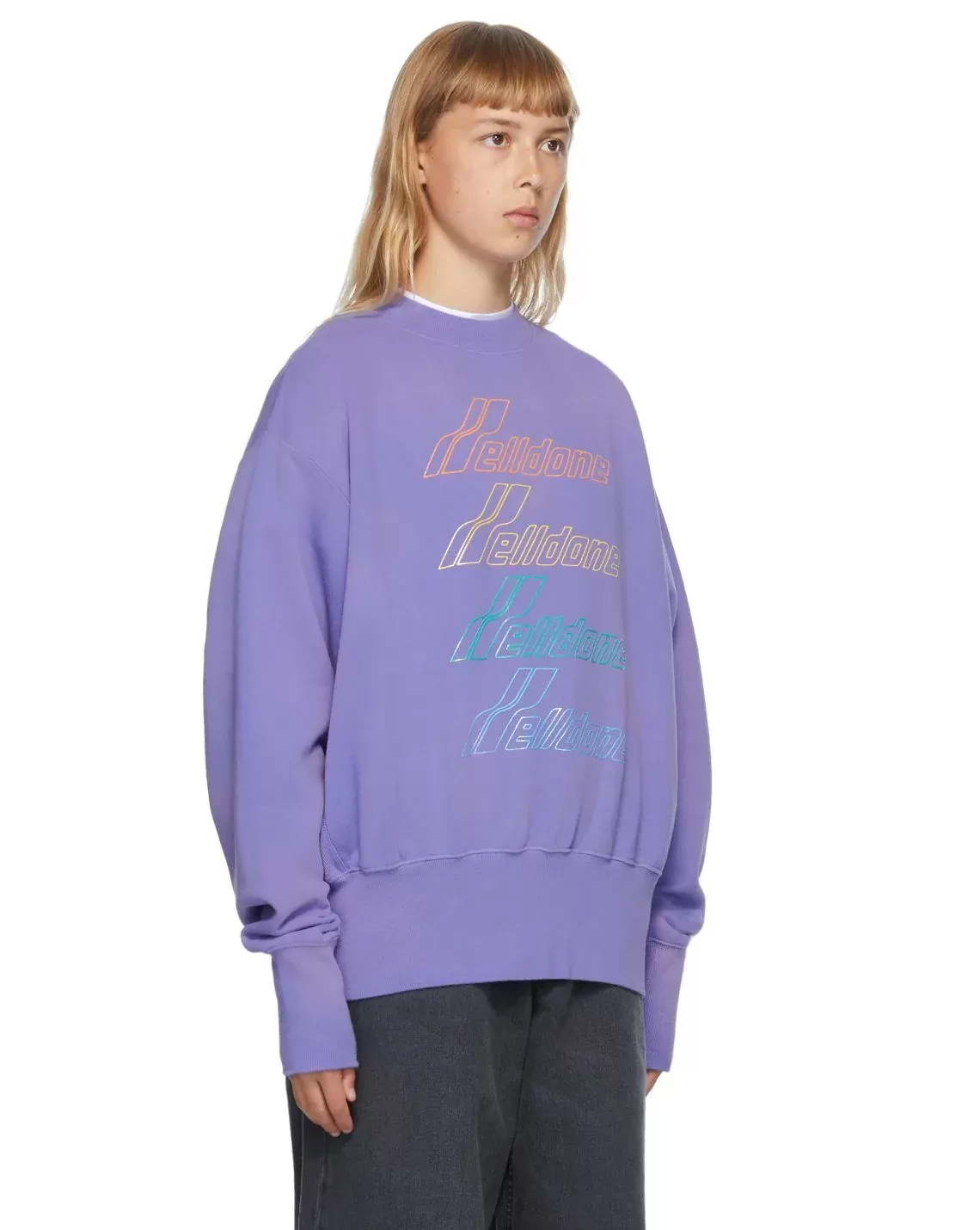 We11done Iridescent Logo Sweatshirt