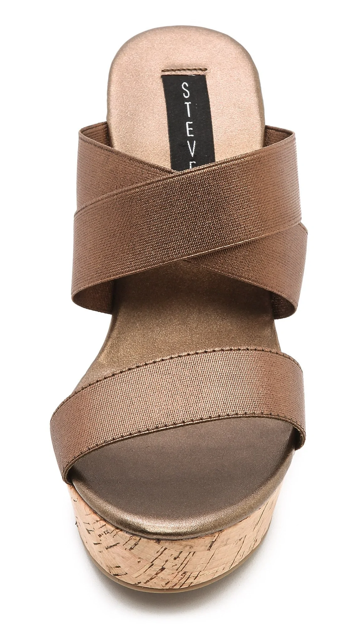 STEVEN Brown Freezee Cork Wedge Sandals-STEVEN-Fashionbarn shop
