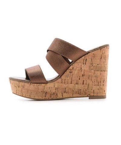 STEVEN Brown Freezee Cork Wedge Sandals-STEVEN-Fashionbarn shop