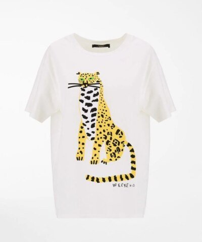 Weekend Max Mara Libia Leopard Sketch T-Shirt