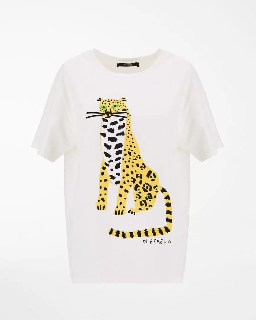 Weekend Max Mara Libia Leopard Sketch T-Shirt