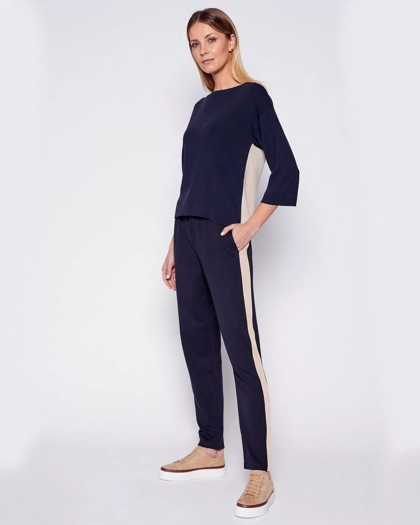 Weekend Max Mara Viscose Jersey Trousers, Black