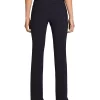 Noralux Black Slim-Fit Conway Straight-Leg Front Slit Pants