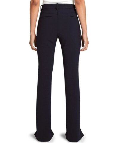 Noralux Black Slim-Fit Conway Straight-Leg Front Slit Pants