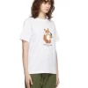 Maison Kitsuné Women's White All Right Fox Print Classic T-Shirt