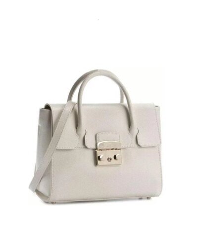 Furla Metropolis Ladies Small Leather Satchel In Sabbia b