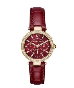 Michael Kors Mini Parker Multifunction Red Strap Watch MK6451