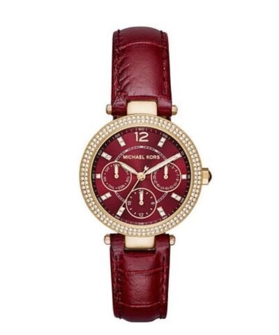 Michael Kors Mini Parker Multifunction Red Strap Watch MK6451