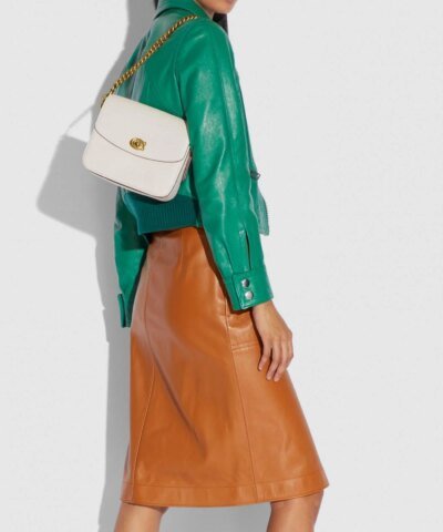 Coach Cassie 19 Leather Cross Bodybag, Chalk