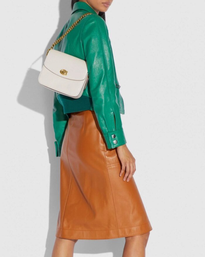 Coach Cassie 19 Leather Cross Bodybag, Chalk