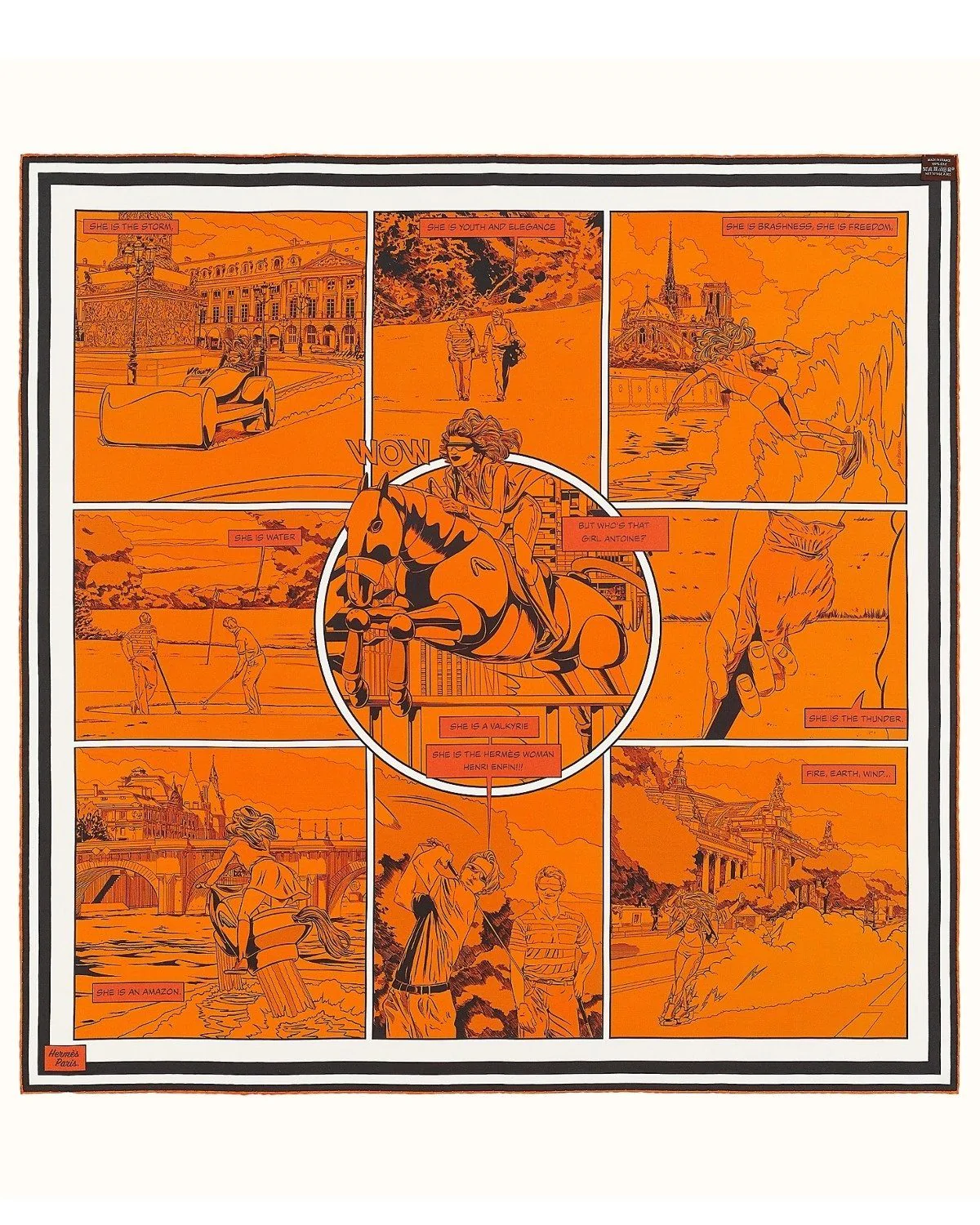 Hermes Wow Double Face Scarf 90