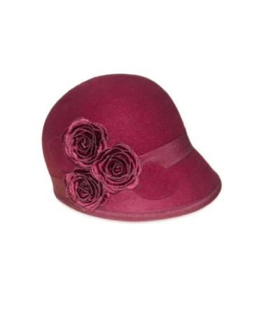 Nine West Felt Cap with Rosettes