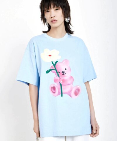 Mo&Co Oversized Cartoon Print T-shirt