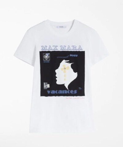 Max Mara White Zefir 'Vacances' T-Shirt