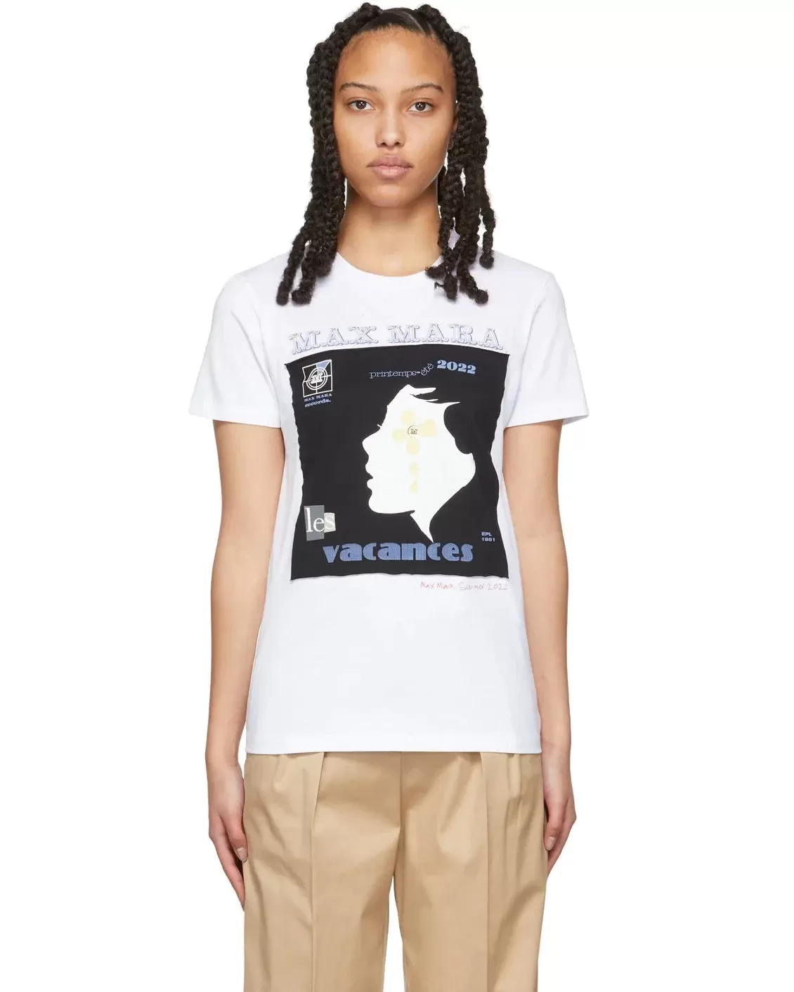 Max Mara White Zefir 'Vacances' T-Shirt