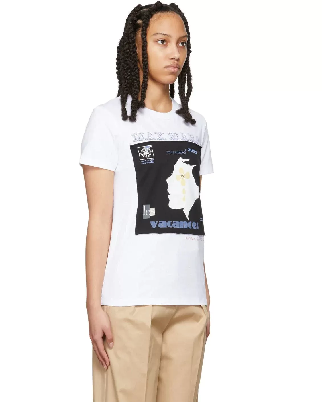 Max Mara White Zefir 'Vacances' T-Shirt