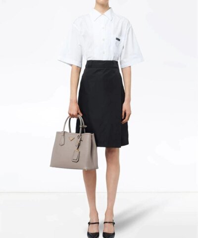 Prada Double Bag Large, Grey