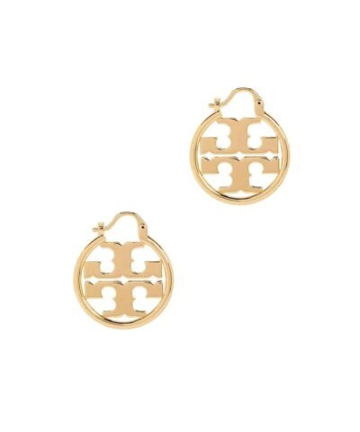 Tory Burch Miller Enamel Small Hoop Earring, Gold