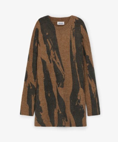 Kenzo 'Pleat Camo' Jumper Dress