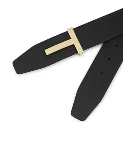 Tom Ford Men's Signature T Reversible Leather Belt