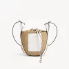 Chloe X Mifuko Small Straw Basket Crossbody Bag In White