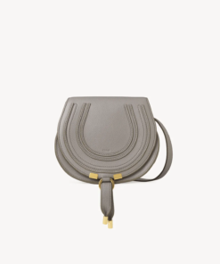 Chloe Marcie Logo-Embossed Crossbody Bag in Grey
