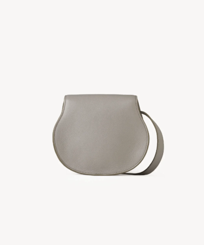 Chloe Marcie Logo-Embossed Crossbody Bag in Grey