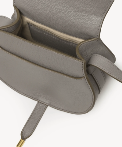 Chloe Marcie Logo-Embossed Crossbody Bag in Grey