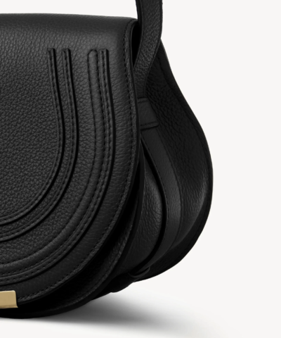 Chloe Marcie Logo-Embossed Crossbody Bag in Black