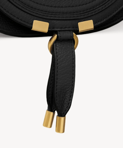 Chloe Marcie Logo-Embossed Crossbody Bag in Black