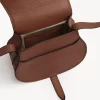 Chloe Marcie Logo-Embossed Crossbody Bag in Tan