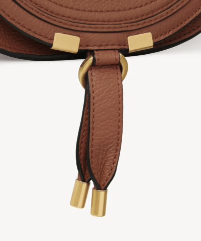 Chloe Marcie Logo-Embossed Crossbody Bag in Tan