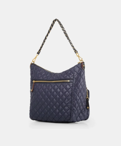 MZ Wallace Gray Quilted Magnet Crosby Hobo