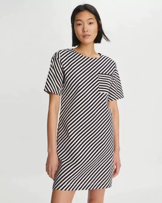 Tory Burch Pocket Stripe T-Shirt Dress