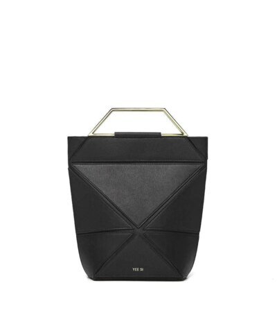 Facet Classic Top Handle Bag-Black
