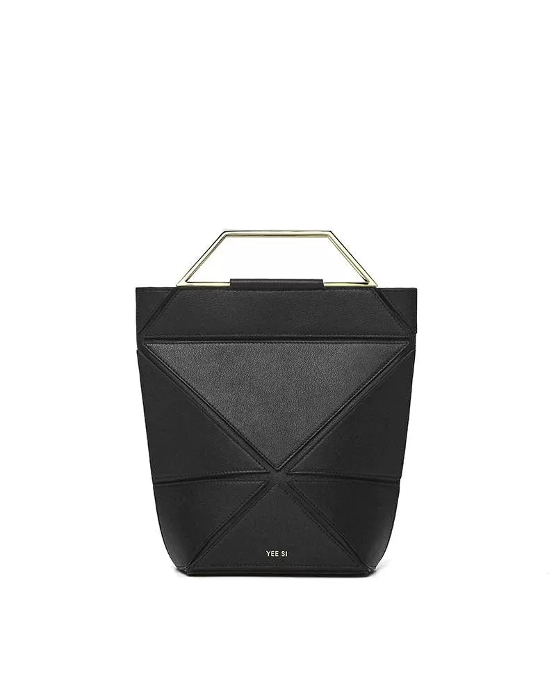 Facet Classic Top Handle Bag-Black