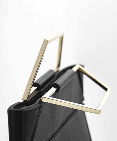 Facet Classic Top Handle Bag-Black