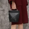 Facet Classic Top Handle Bag-Black