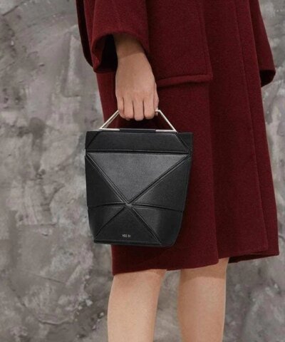 Facet Classic Top Handle Bag-Black