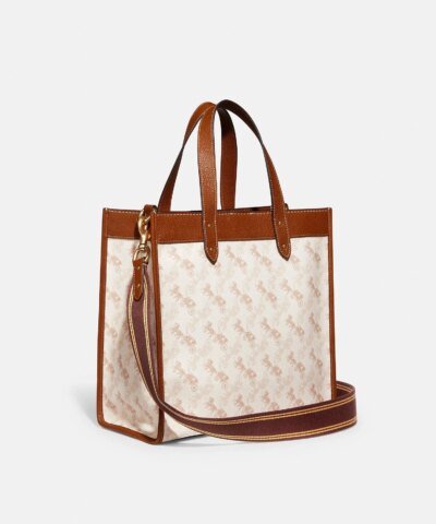 Coach Field Tote With Horse And Carriage Print And Carriage Badge