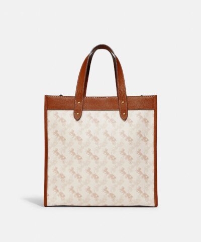 Coach Field Tote With Horse And Carriage Print And Carriage Badge