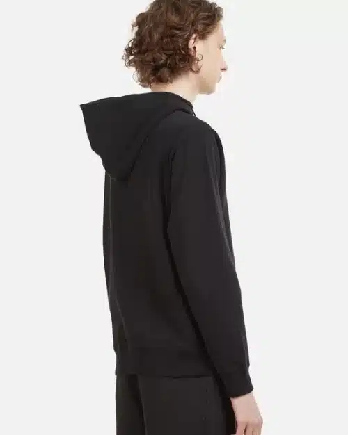 Yohji Yamamoto Logo Hooded Sweatshirt in Black