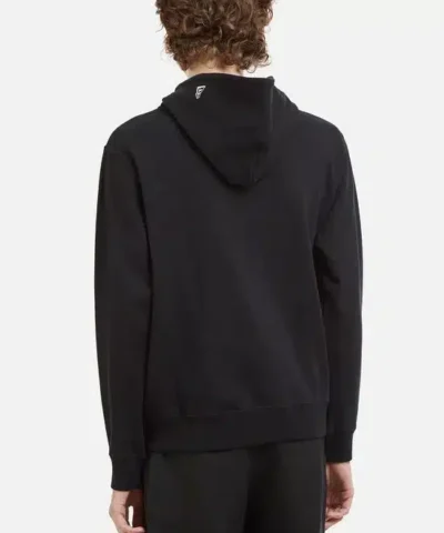 Yohji Yamamoto Logo Hooded Sweatshirt in Black