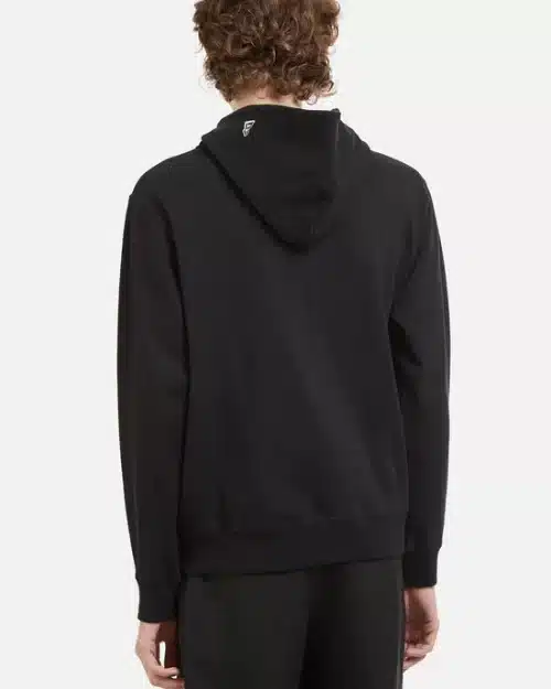 Yohji Yamamoto Logo Hooded Sweatshirt in Black