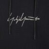 Yohji Yamamoto Logo Hooded Sweatshirt in Black