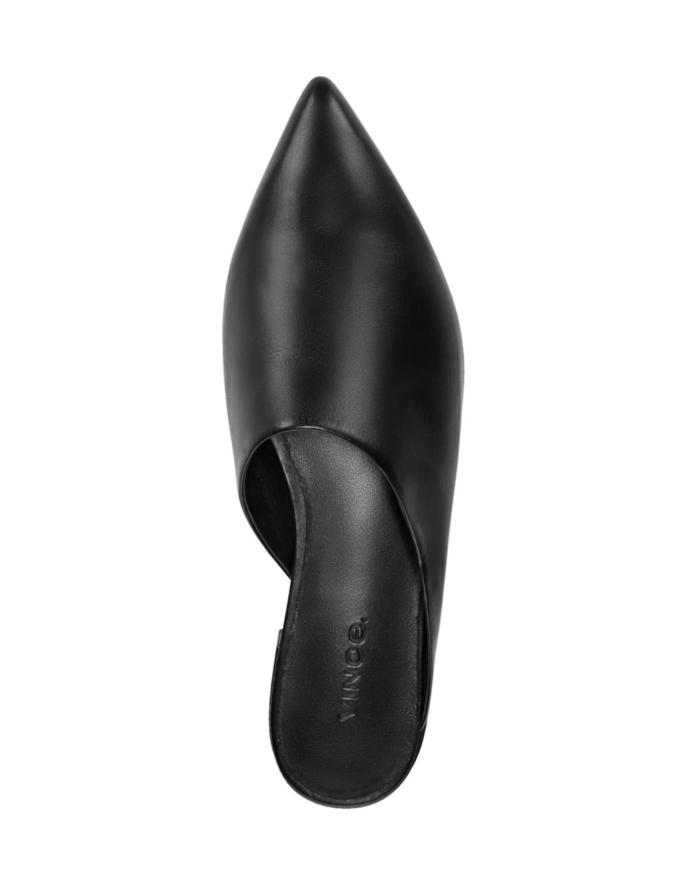 Vince Danna Leather Asymmetrical Flat Mule