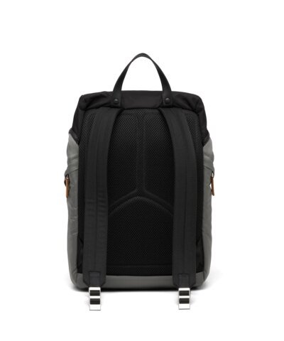Prada Nylon Backpack, Marble Gray / Black