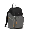 Prada Nylon Backpack, Marble Gray / Black