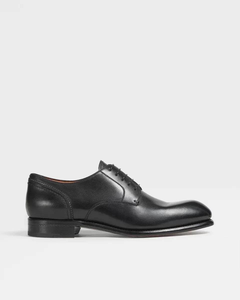 Ermenegildo Zegna Men's Couture Calfskin Vienna Derby Shoes